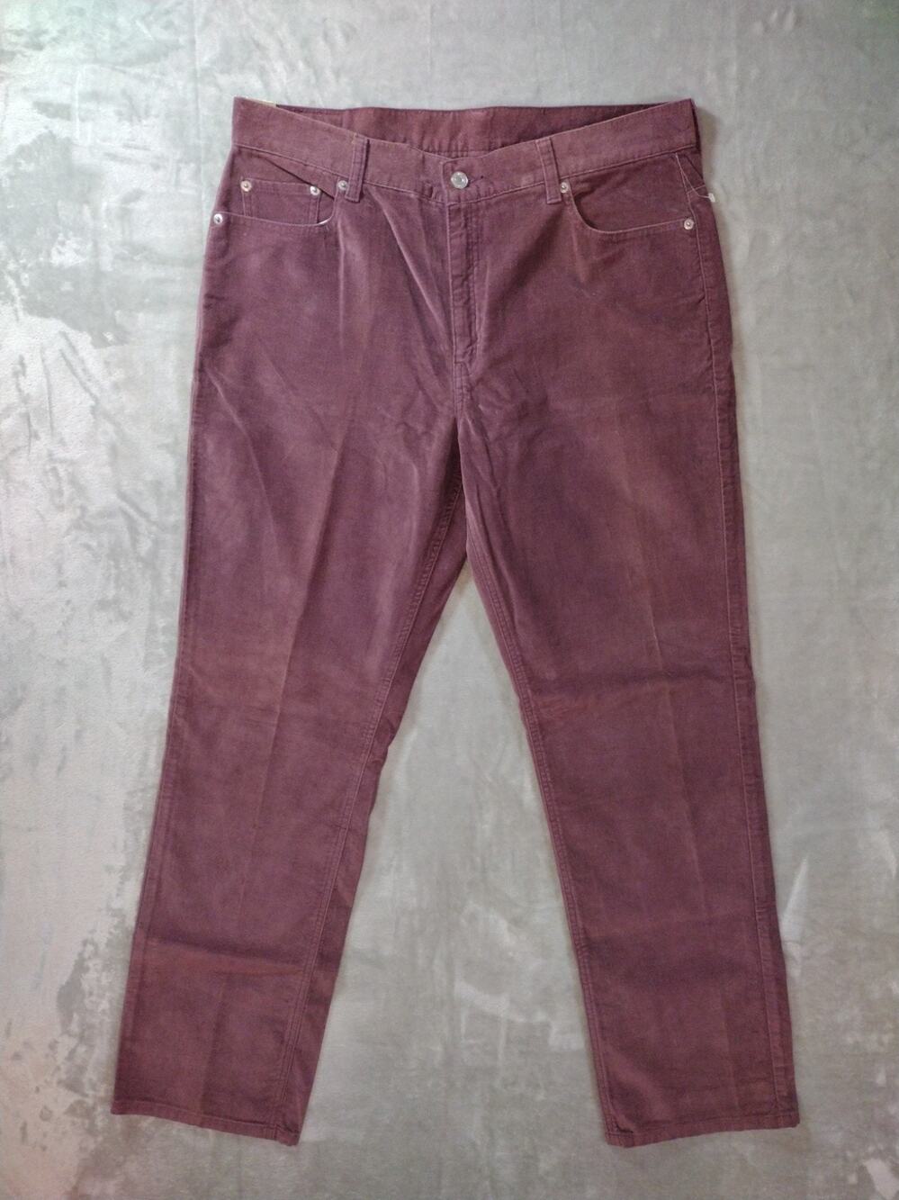 Vtg Levis 505 Corduroy Jeans Womens 16M (35×31) Mauve Pink Low Rise Straight Leg